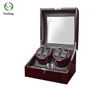 High Quality Wooden Automatic Double Rotating Watch Window Display Case