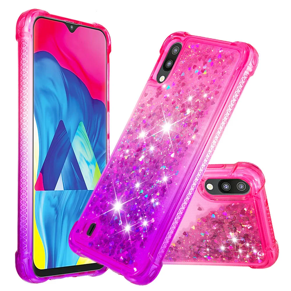 Shock proof Gradient Phone Case Glitter Quicksand Liquid Skin TPU Gel cover For Samsung Galaxy M10 A10 M20 J7 J3 J4 J6 Plus 2018