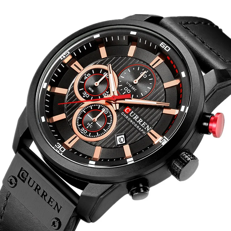 

Curren Watch Top Brand Man Watches with Chronograph Sport Waterproof Clock Man Watches Military Luxury Men's Watch Analog Quartz, 6-styles