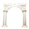 Hot white metal pvc wedding flower arch round for stage decoration