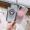 Kitty Cartoon Diamond Super Cute Cat Claw Clear soft case for iphone 7 Plus 8 Plus 7 8 6 6s Plus