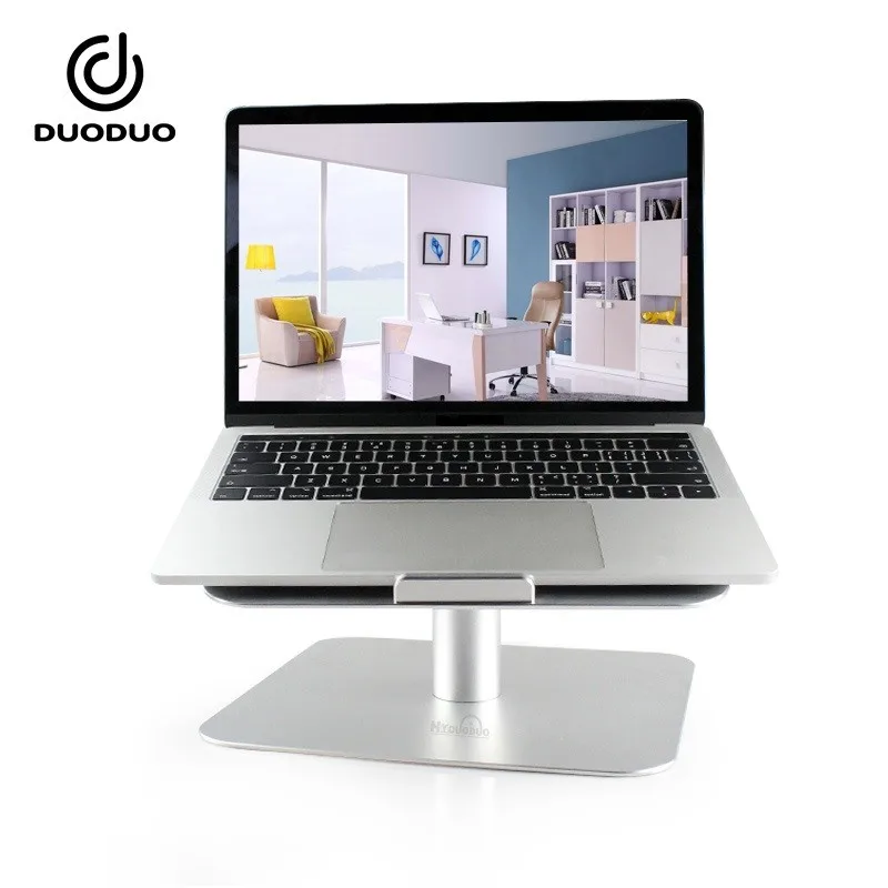 

360 Degree Rotating Height Aluminum Flexible Adjustable Notebook Stand / OEM Adjustable Metal Laptop Holder