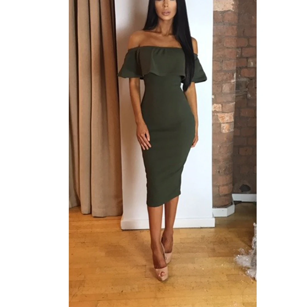 APHACATOP Fashion Sexy Ladies Strapless Off-Shoulder Women Dresses