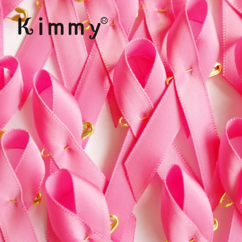 

gold breast cancer pink brooch lapel pin ribbon