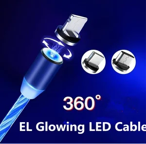EL Glowing 3 1 Magnetic Fast Charging Cable