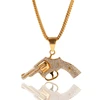 New design high quality HipHop necklace pave set Revolver iced out pendant