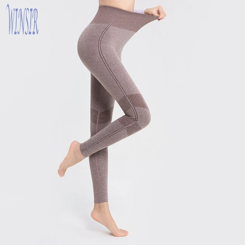 

customized 2019 Women knitted seamless yoga pants high waist gym leggings fitness dance running workout flex tights for women, N/a