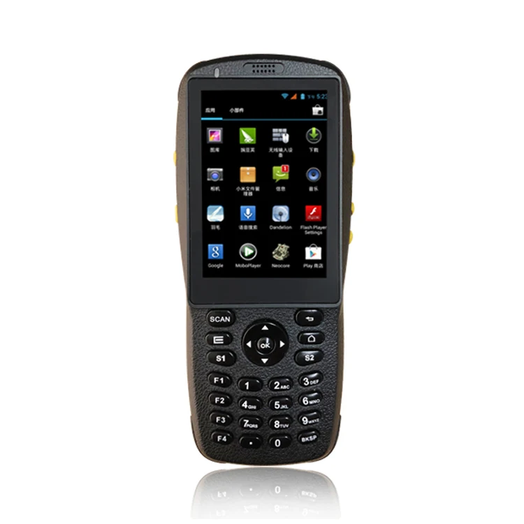 

ZKC3501 android 5.1 handheld 3.5 inch touch screen keyboard 1d 2d laser qr code scanner pda with 3g wifi bluetooth nfc, Black