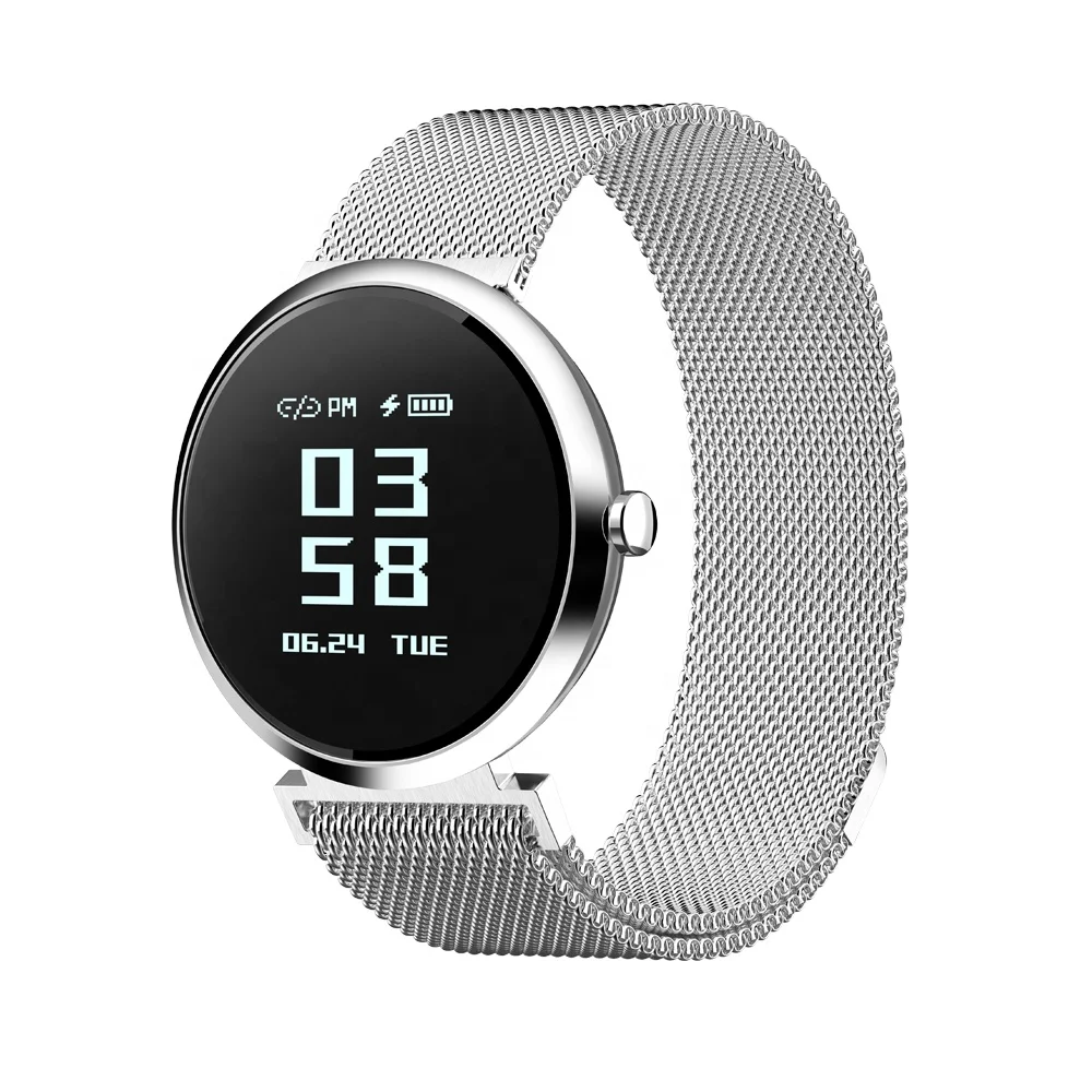 

FITUP V06Pro Milanese strap heart rate smartwatch sale blood pressure waterproof smartwatch oled calories smartwatch for women, Silver;coffee;black