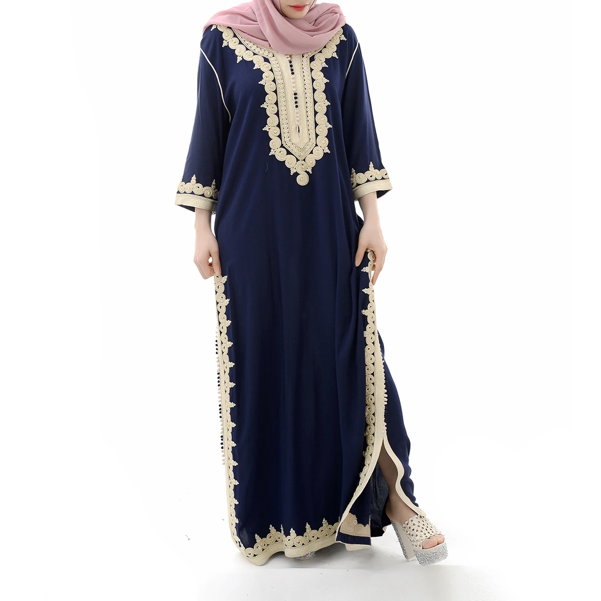 

Wholesale Women Long Maxi Skirt Muslim Abaya Islamic Clothing Woman Dress, Red;light siam;navy blue;lake blue;black;green black