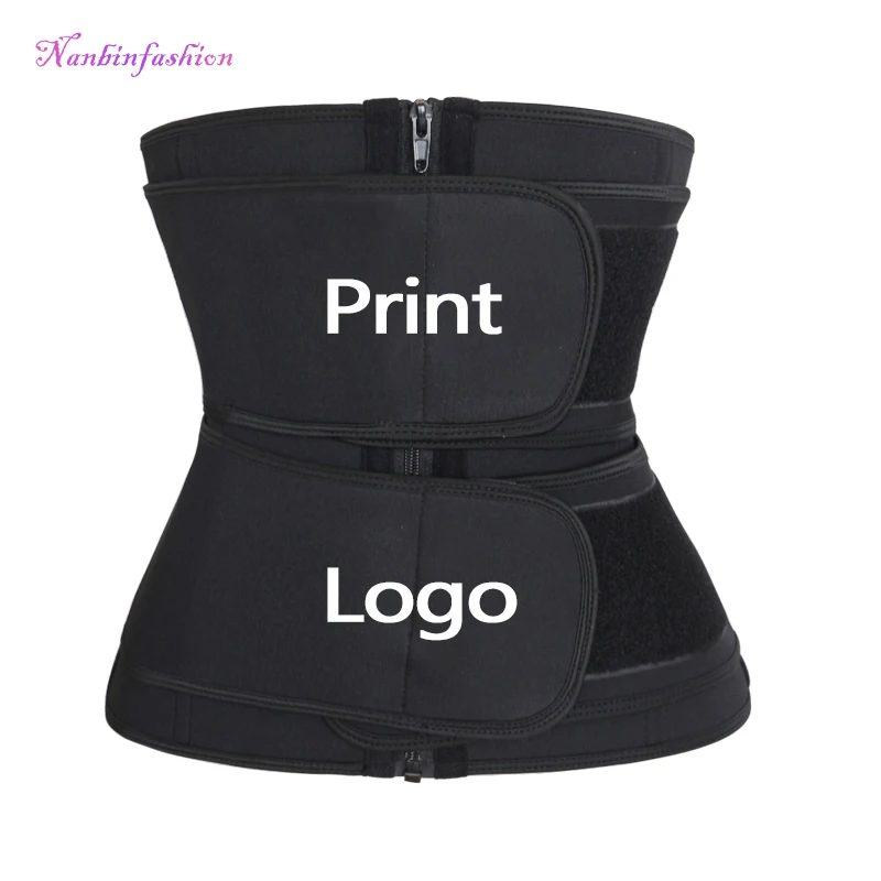 

Waist Training Latex Waist Cincher Corset Waist Trainer, Black double waist trainer