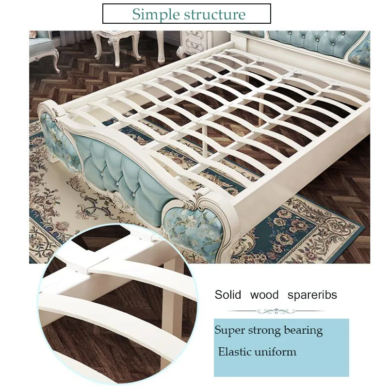 
Hot-sale European luxury Can be customized queen size leather bedroom furniture king size bed 