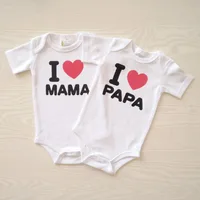 

Newborn baby clothes 100% cotton baby rompers bodysuits girls boys clothes 2 piece i love mama papa ropa de bebe onesie