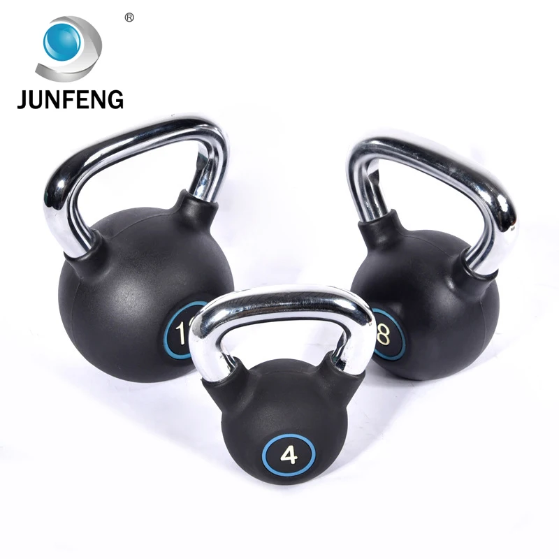 

HOT plastic free weights cast iron kettlebell, Black