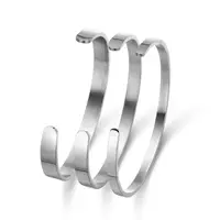 

Loftily 316L Stainless Steel Bangle For Women & Men Free sample Blank Engraved inspirational Message Custom Cuff Bracelets