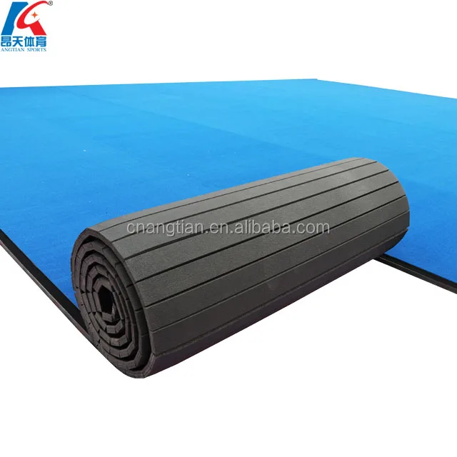 

factory wholesale carpet gymnastics mats / roll up gym floor mats / cheerleading rolling mat, Red,blue,black,green,grey,purple