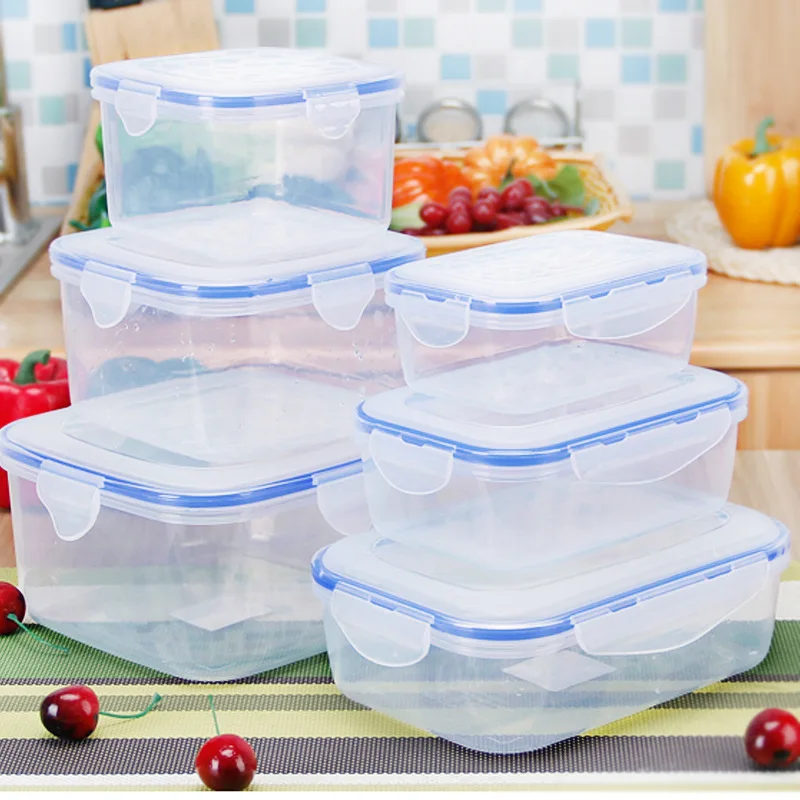 

Food Grade Plastic Food Preservation Storage Containers Set Microwave Safe crisper box, Customized