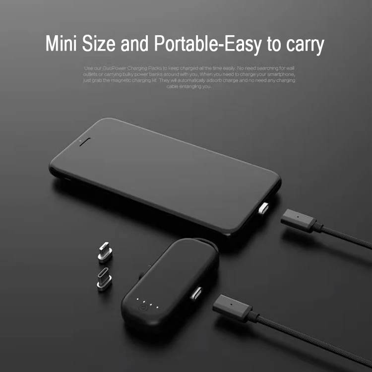 
1000mah Disposable Mobile Mini Power Bank Rechargeable Portable Emergency Cell Phone Charger 