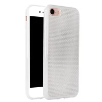 

High Quality breathable tpu case mesh heat radiation cross stitch phone case for Apple iPhone 8 7 6 6S