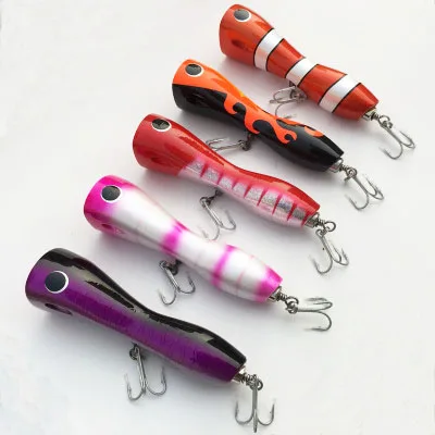 

lurekiller hard lure stickbait trolling plastic tuna blanks lure popper, 8 colors