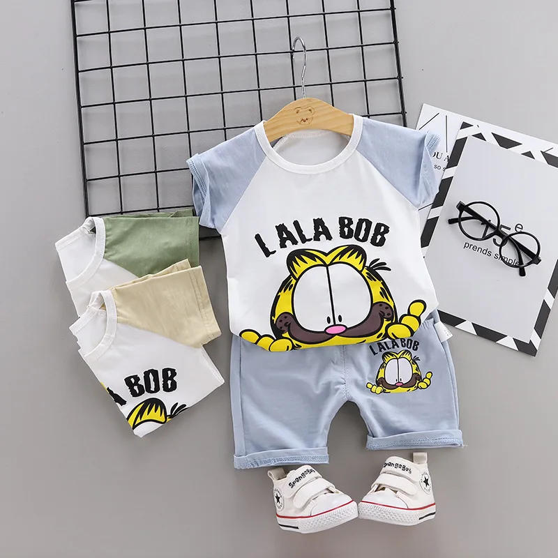 

Wholesale baby summer clothes set 2pcs short sleeve baby boy clothes, As pictures