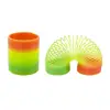 Classic Novelty Colorful Rainbow Neon Plastic Spring Toy for Birthday Party Favors