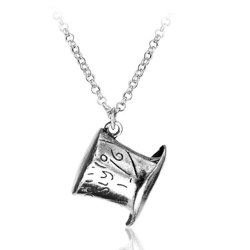 

The Alice in Wonderland Rabbit's Magic Hat Silver Necklace, As pics