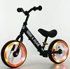 Factory good quality children balance bicycle with LED light 12" wheel export oem best kids balance bikes