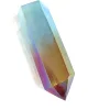 30-65mm Aura Electroplating Blue Red Wand Point for Sale for Fengshui Healing Crystal