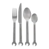 6 Piece DIY Tools Wrenchware Cutlery Wrench Shape Handle Flatware Fork and Spoon Set