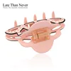 Fashion High Quality Black Solid Color Hollow Out Hair Claw Clip For Women Simple Oval Acetate Hair Clip