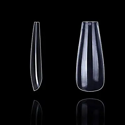 

nai tips ballerina shape long full cover 10 sizes