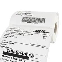 Printing Customized Stylish Own Logo Self Adhesive Roll Labels Free Sample Blank Waterproof Custom Logo Direct Thermal Shipping Label Printing Barcode Self Adhesive Paper
