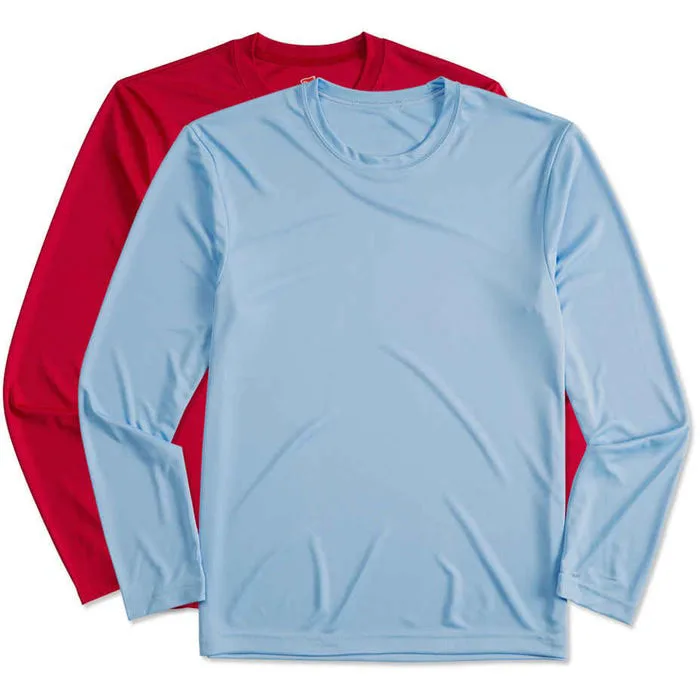 

cheap custom plain 100% moisture-wicking polyester male long sleeve sport running performance t shirt