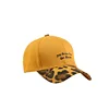 Wholesale baseball hat with embroidery logo 6 panel adjustable men sports leopard printing brim baseball cap for adults