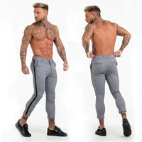 

2019 Wholesale New Style Super Stretchy Fashion Side Stripe Checkered Trousers Mens Chinos