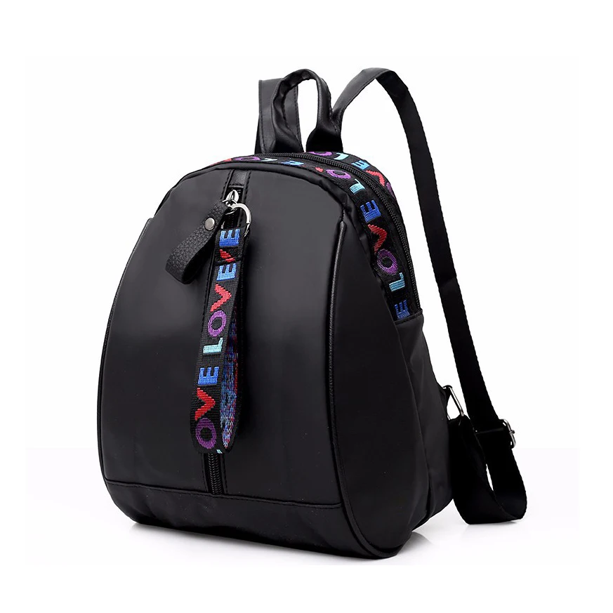 

Fashion bags backpack for college girls oxford backpack with LOVE ribbon