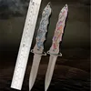 Beautiful Wire drawing processed handle folding pocket knife