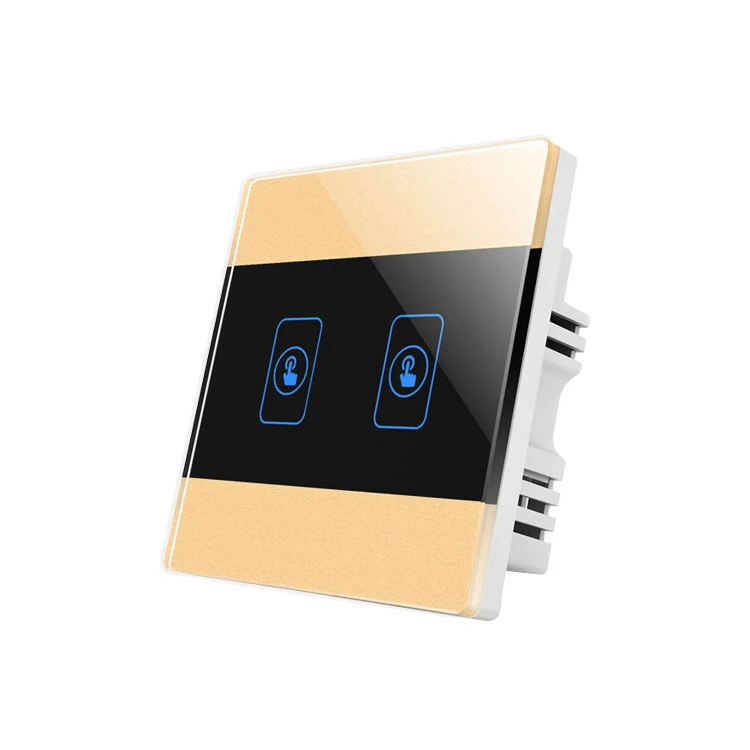 glass panel  wireless + wifi remote smart touch wall light switch voice control