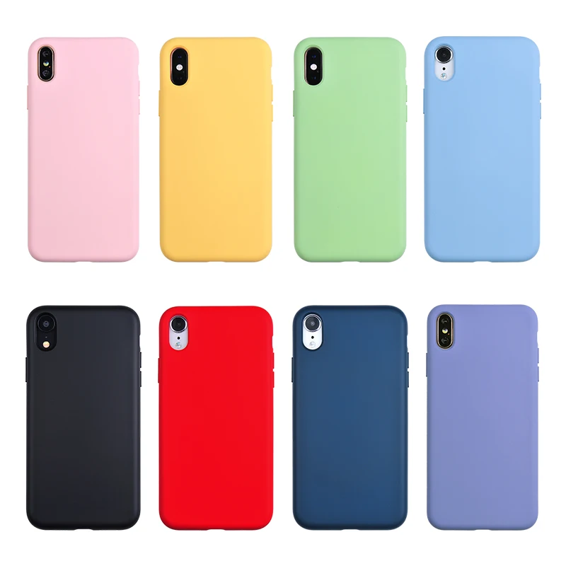 

[ Miroos ] Luxury shockproof silicon rubber microfiber phone cover case for iphone x xs max liquid silicone case