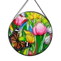 

2019 home decor butterfly window art decoration glass hanging suncatcher