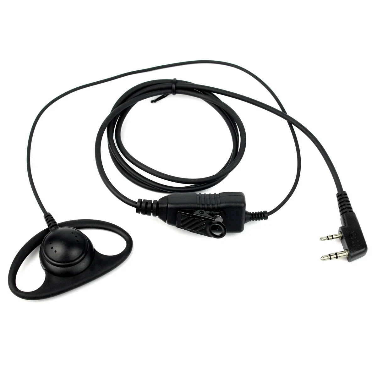 

Hot Universal D-Shape 2 Pin Soft 3.5mm Earpiece Headset Ear Hook Microphone For Retevis Baofeng 888s Kenwood POFUNG