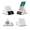 Customized Full Color Print Light Up logo Wireless speaker with charger 5W output