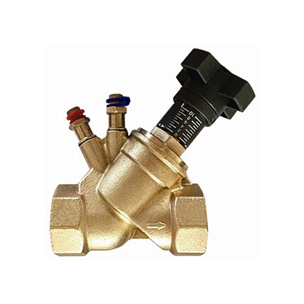 Hvac Brass / Bronze Manual Static Hydraulic Flow Water Balancing Valve