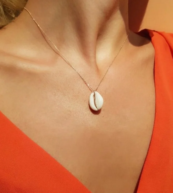 

Seashell Muschel Cowrie Dainty Delicate Necklace, N/a