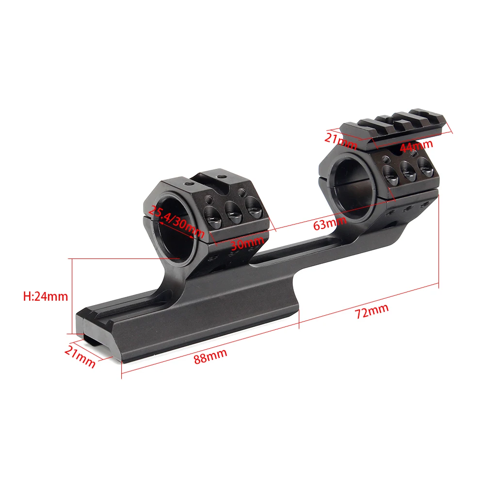 

Fyzlcion Scope Mounts 25.4mm 30mm Bi-direction Offest Rings with Bubble Spirit Level Compass and Top Free Float Rail Hunting Rif, Black