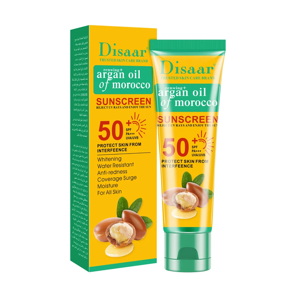Disaar New Product Argan Oil of Morocco sunscreen SPF 50+ PA+++ Waterproof protection sun screen cream for all skin