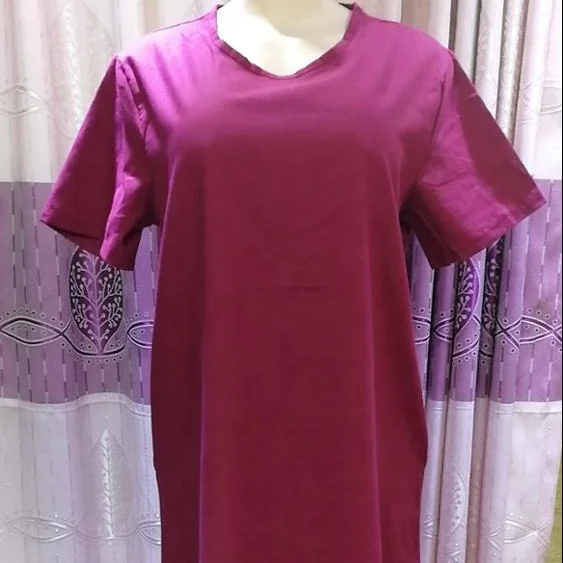 

Muslim Middle East gown long skirt embroidered short sleeve knitted long dress