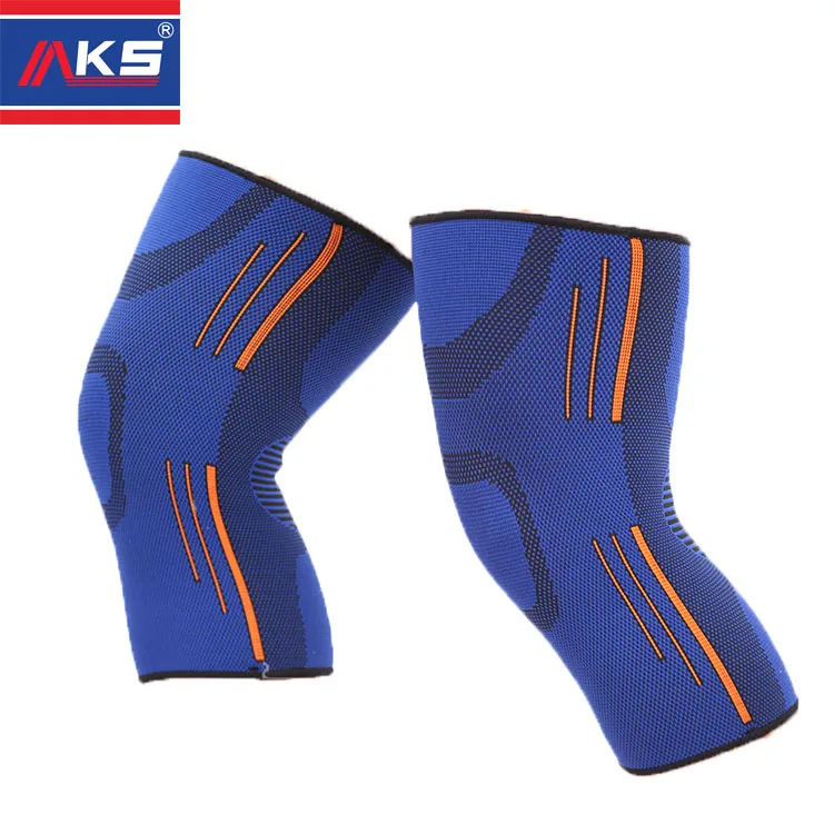 

Nylon four-way elastic knitted elastic cotton kneepad sports basketball kneepad, Red black dark grey