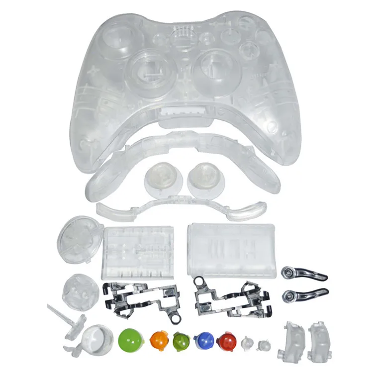 

For XBox 360 Controller Shell Replacement Transparent Clear Housing Shell Case Buttons for XBox 360 Controller